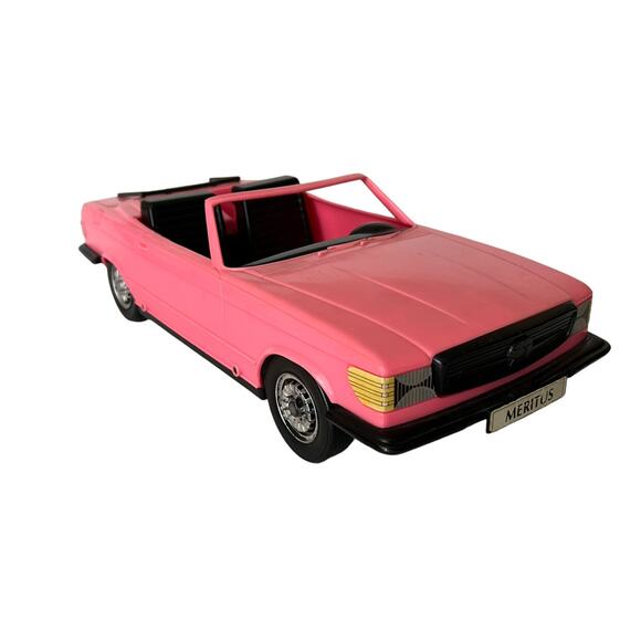 Vintage Meritus Pink Convertible Barbie Car - Picture 1 of 13